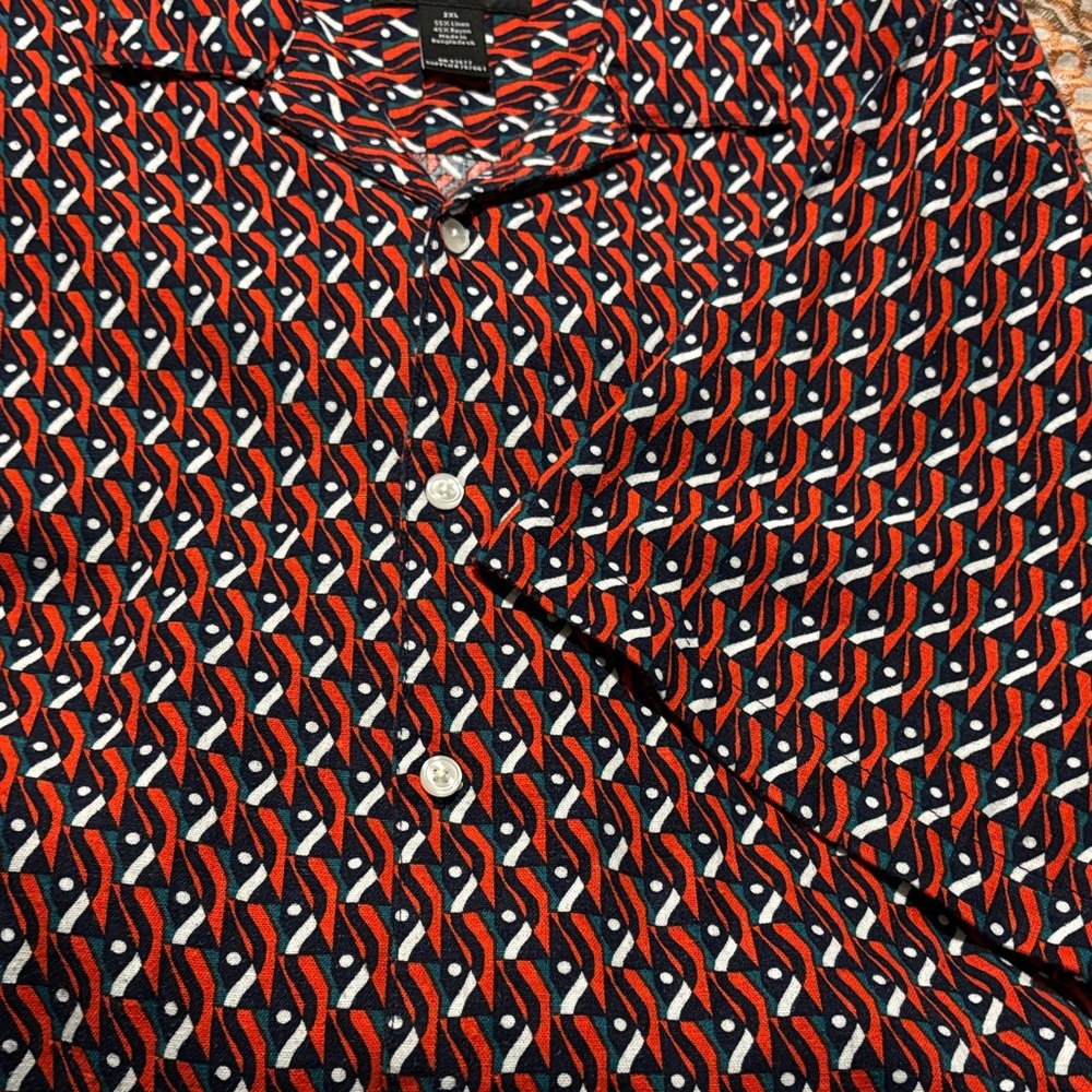 NEW Black and Red Patterned Men's Shirt by Shaquille O’Neal - Picture 2 of 8